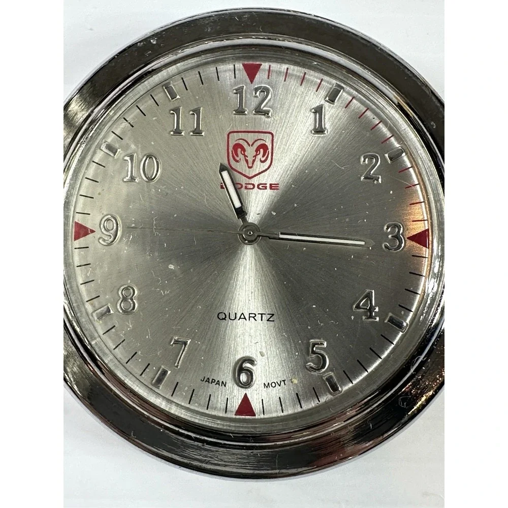 Vintage Dodge Ram Pocket Watch Chain Silver Red Not Running